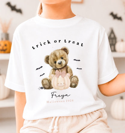 Personalised Halloween T-Shirt | Personalised Halloween Kids T-Shirt | Peach Bear Design