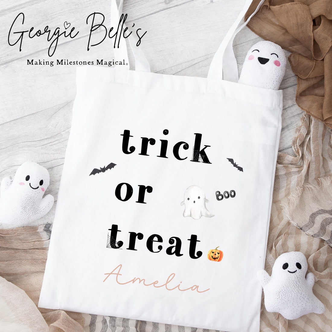 Personalised Halloween Trick Or Treat Bag