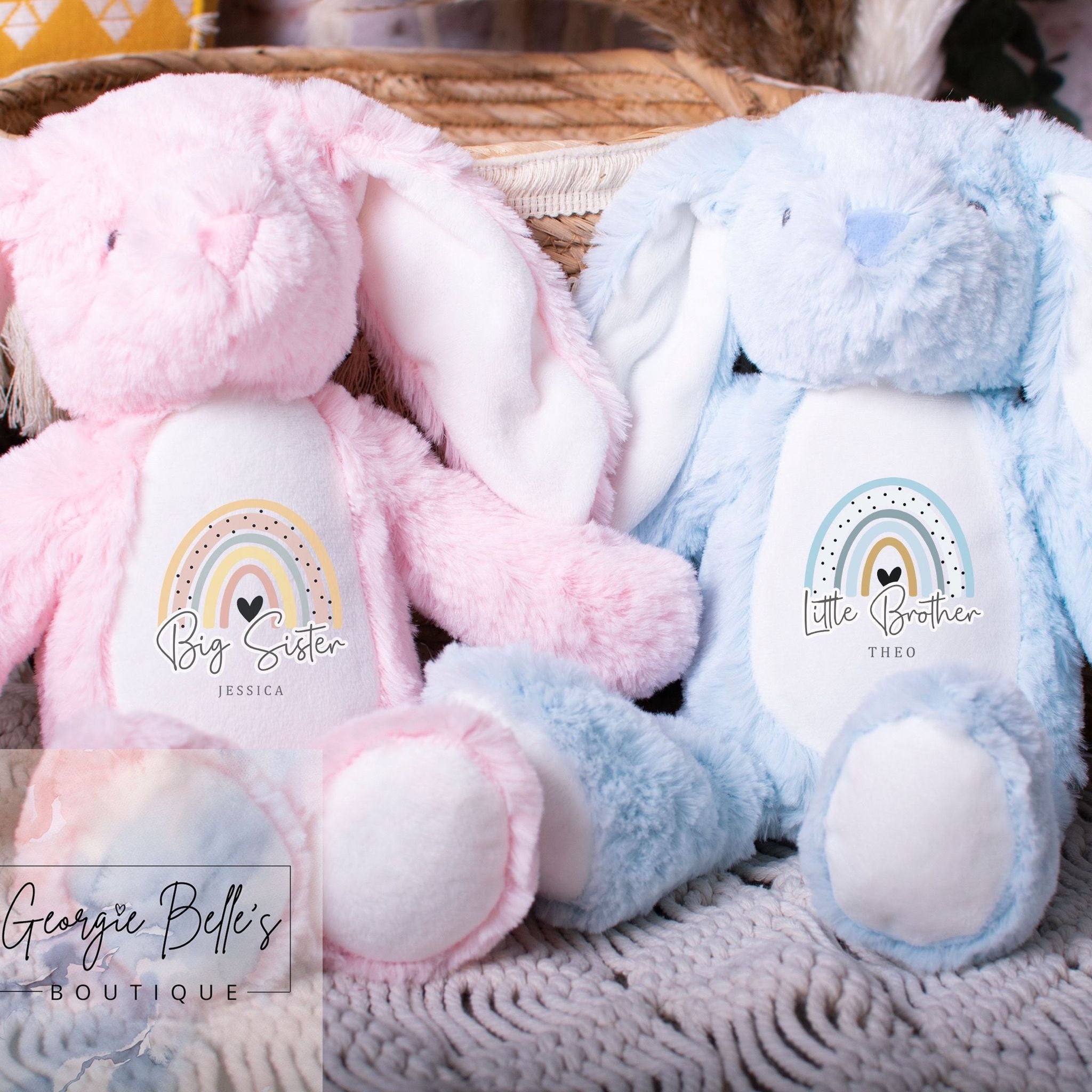 Big Brother Bunny Soft Toy - Blue