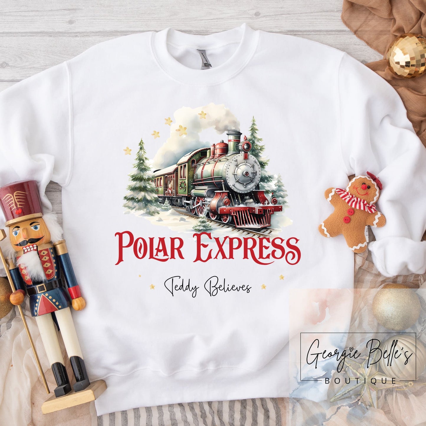Personalised Christmas Jumper - Polar Express Design 2