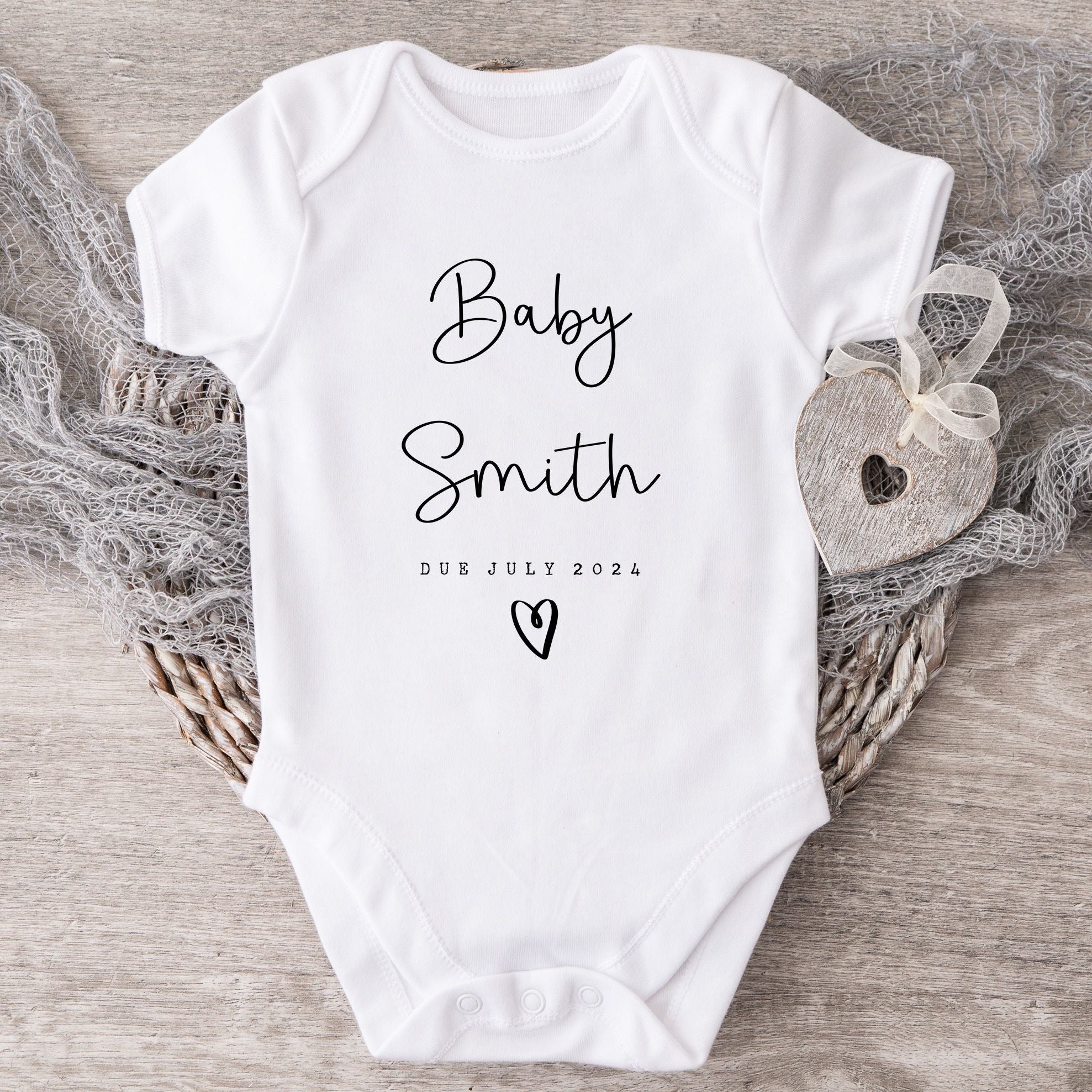 Personalised Baby Announcement Vest / Babygrow