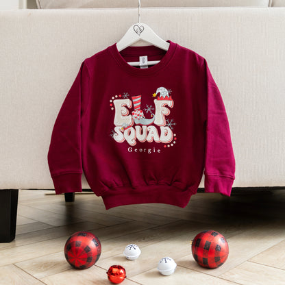 Personalised Children’s Christmas Jumper | Elf Squad Design