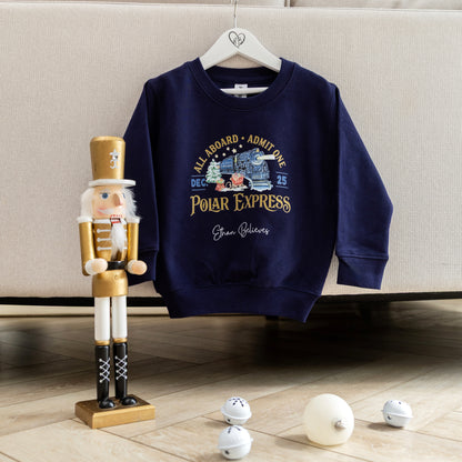 Personalised Children’s Christmas Jumper | Polar Express Design