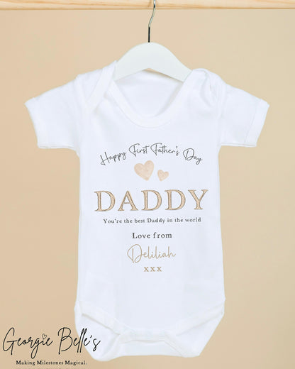 Personalised Father’s Day Baby Vest / Babygrow - Nude Design