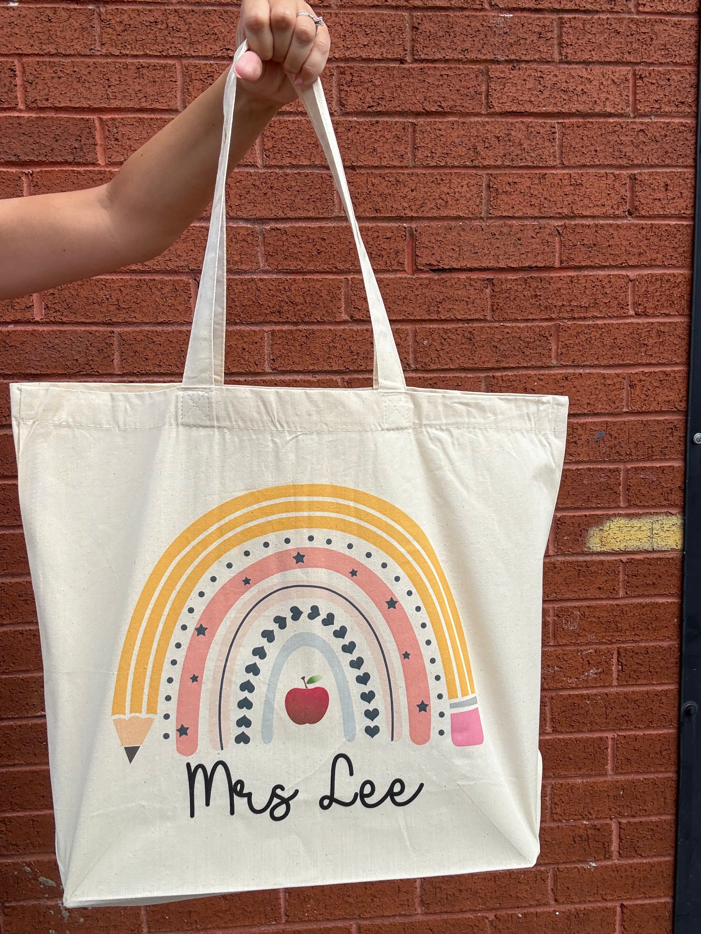 Fiver Friday Teacher Bag - Rainbow Design