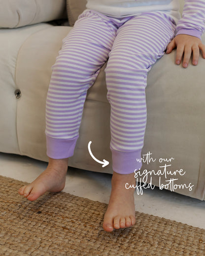 Personalised Boys Gifting Pyjamas Blue Stripe - Safari Initial Design