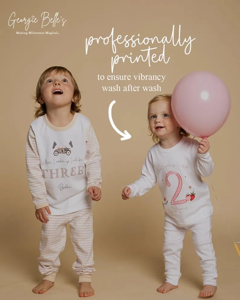 Personalised Plain White Easter Pyjamas - Close Your Eyes Design