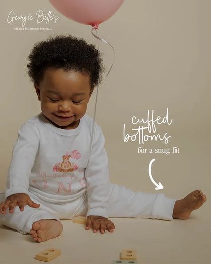 Personalised Plain White Easter Pyjamas - Close Your Eyes Design