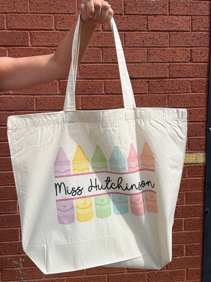 Fiver Friday Teacher Bag - Crayon Design