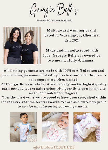 Personalised Plain White Birthday Pyjamas - Pink Classic Hot Air Balloon Design