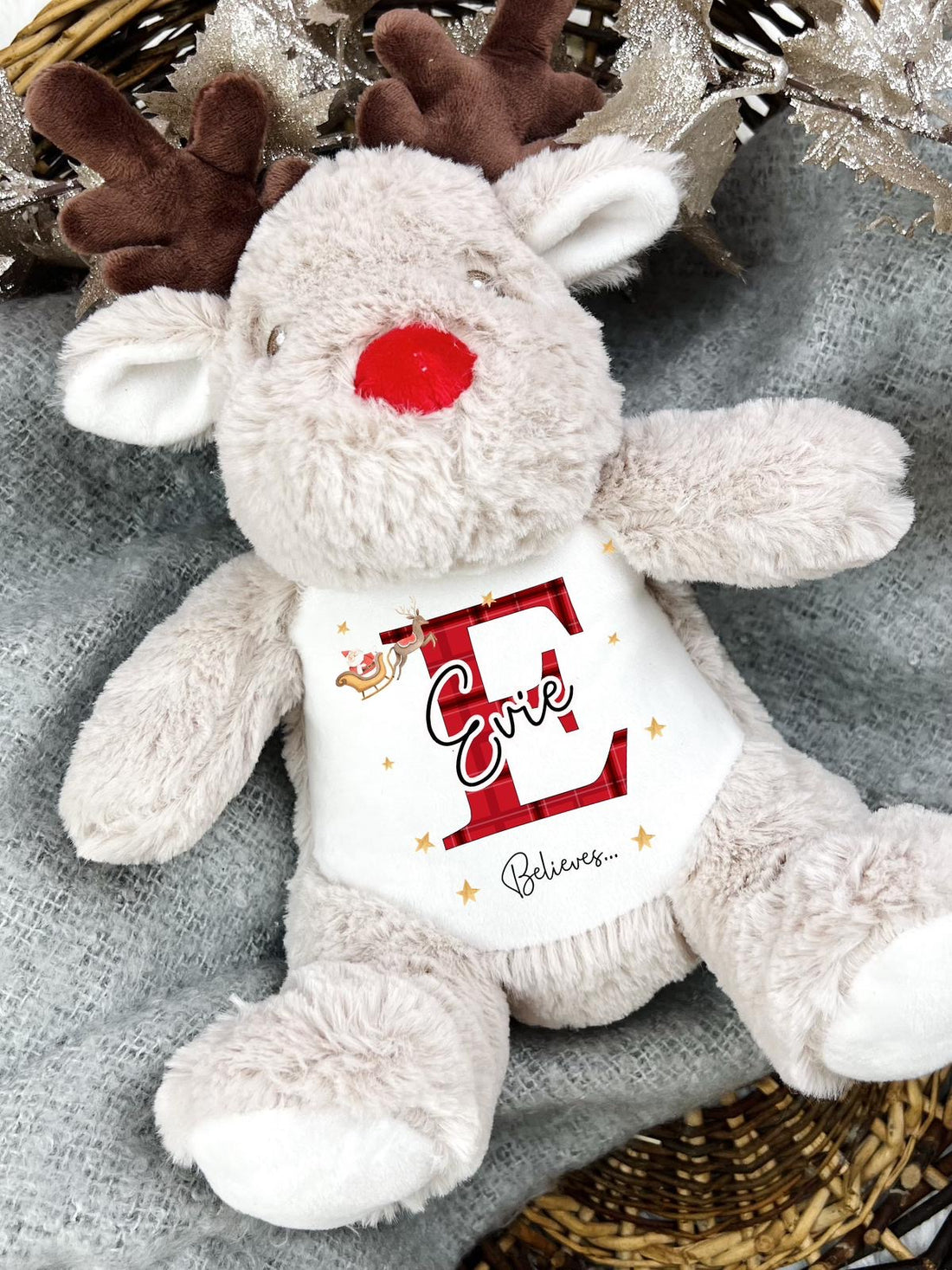 Christmas Personalised Reindeer - Believes Initial Design