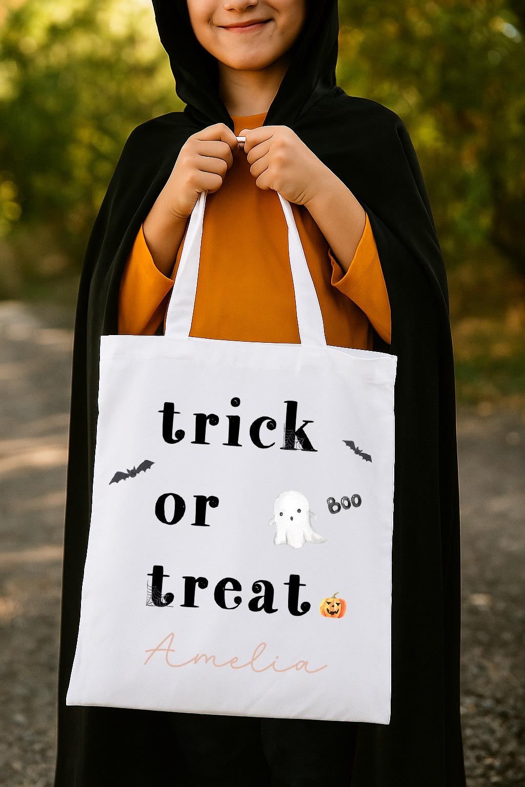 Personalised Halloween Trick Or Treat Bag