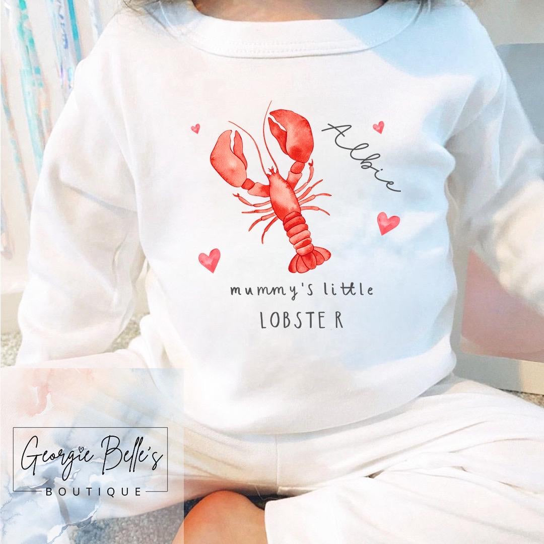 Personalised Valentines Pyjamas - Lobster Design