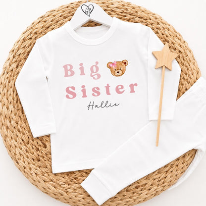 Personalised Big Sister Pyjamas - Bear Design