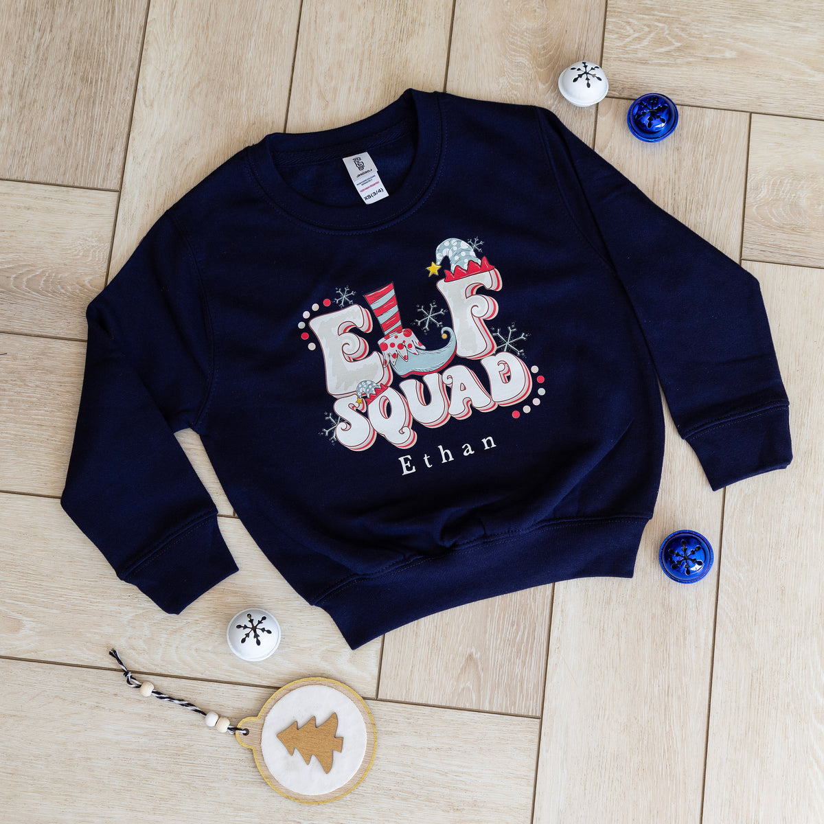 Personalised Children’s Christmas Jumper | Elf Squad Design