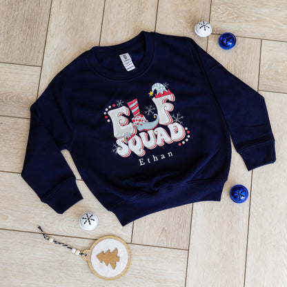 Personalised Children’s Christmas Jumper | Elf Squad Design