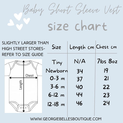 Personalised Christening Blue Rainbow Design Vest/Babygrow