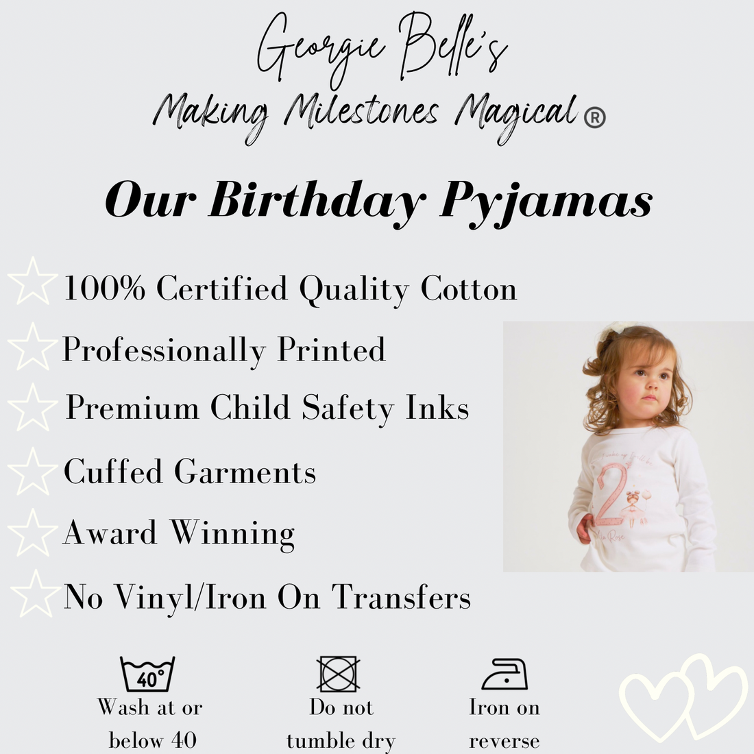 Personalised Birthday Pyjamas - Pink Onederland Design