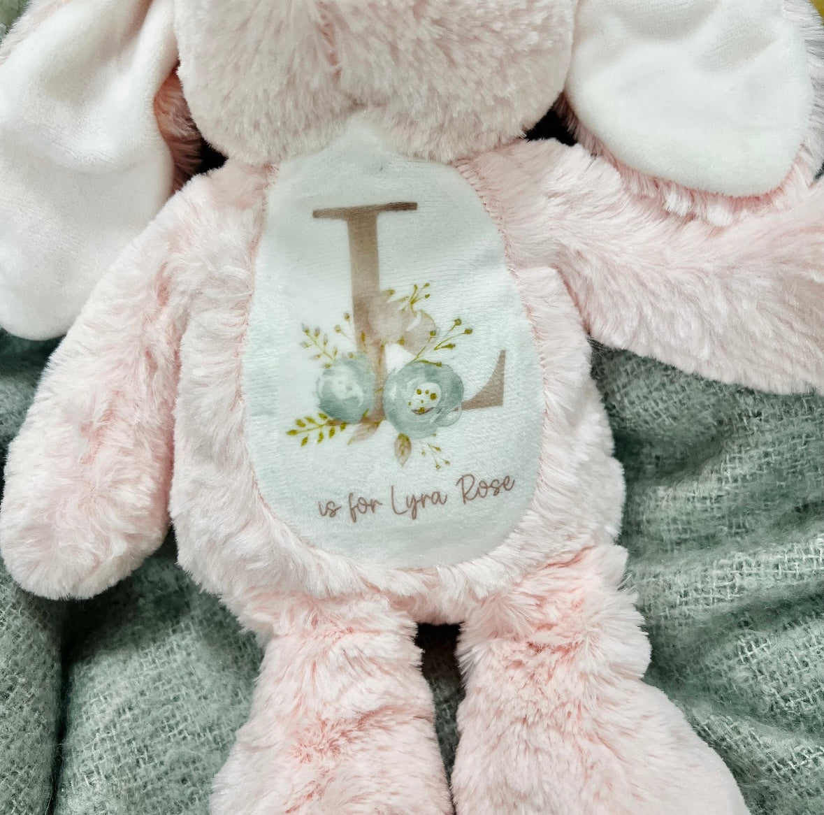 Baby Gift Set - Floral Initial Design