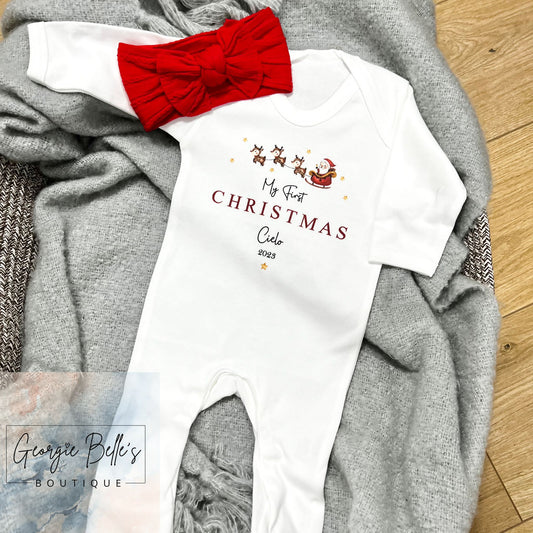 Baby Gift Set - My First Christmas Sleigh Design