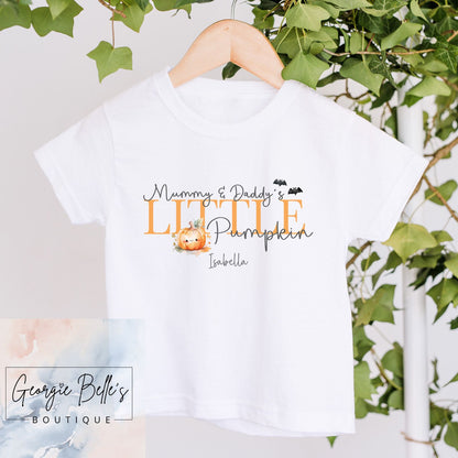 Halloween T-Shirt - Mummy & Daddy’s Little Pumpkin Design