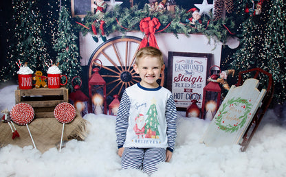 Sibling Matching Navy ‘Believes’ Personalised Christmas Pyjamas