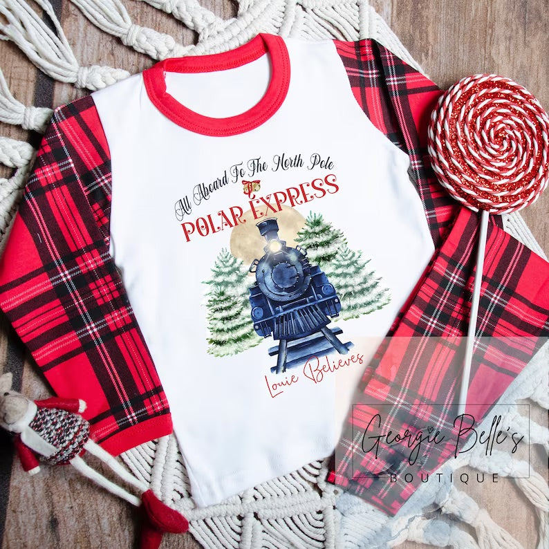 Personalised Family Matching ‘Polar Express’ Christmas Pyjamas