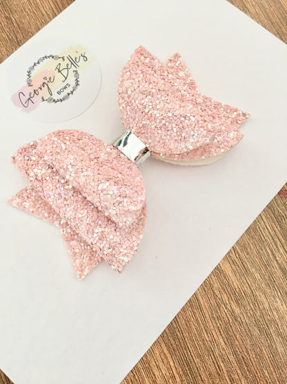 Pink Bow, Pink hair bow, Baby headband, glitter bows, hair bows, baby headbands, girls hair clips, bows for babies