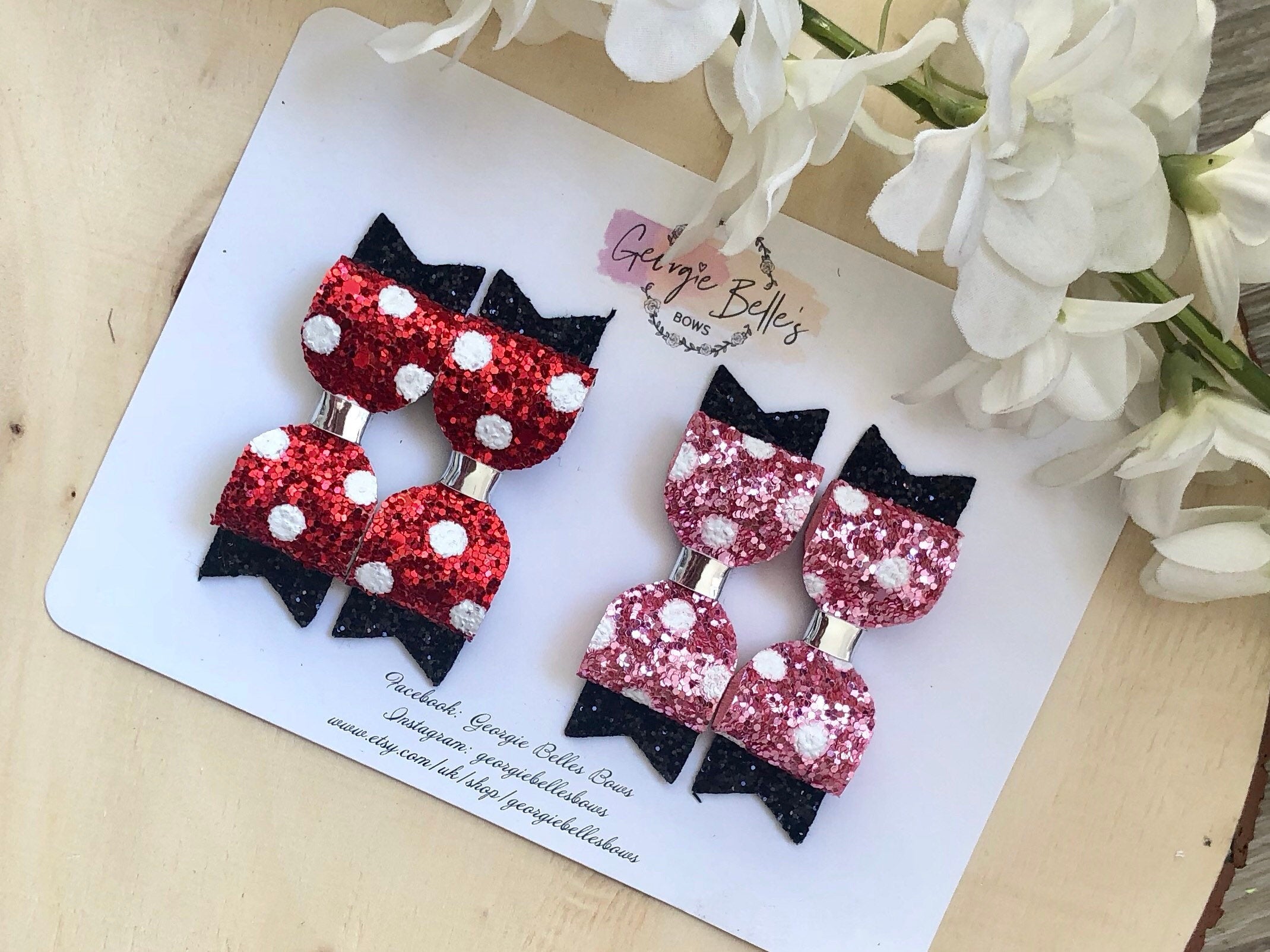 Minnie / Mickey Mouse Pigtail Set