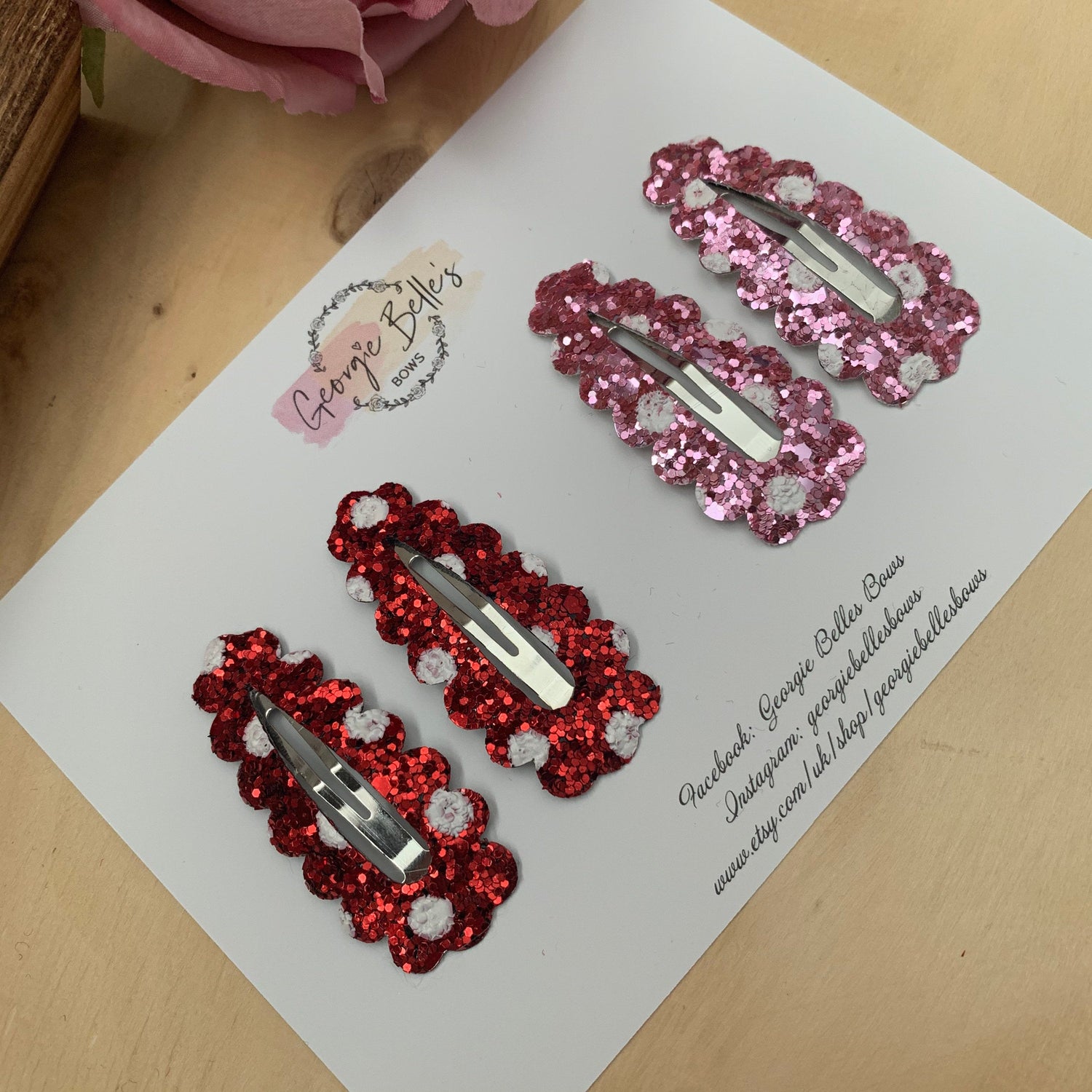 Minnie / Mickey Mouse Snap Clip Set
