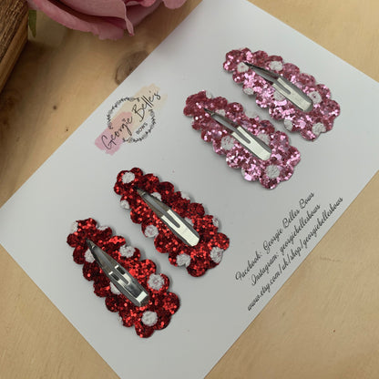 Minnie / Mickey Mouse Snap Clip Set
