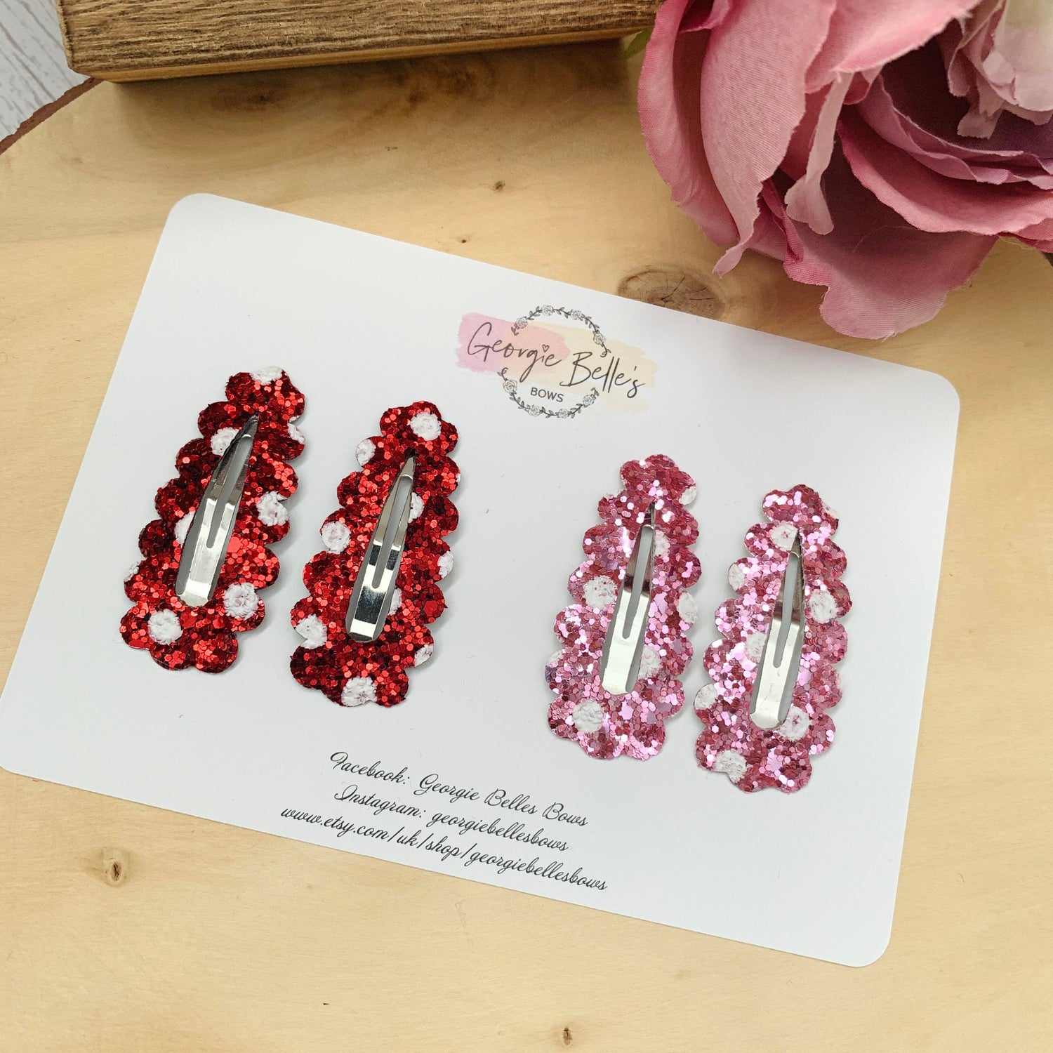 Minnie / Mickey Mouse Snap Clip Set