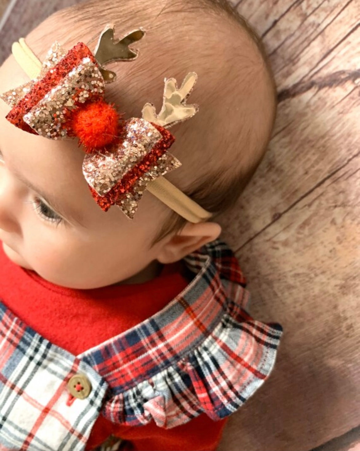Christmas Reindeer Hair Bow