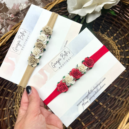 Christmas Flower Crown Floral Baby Headband