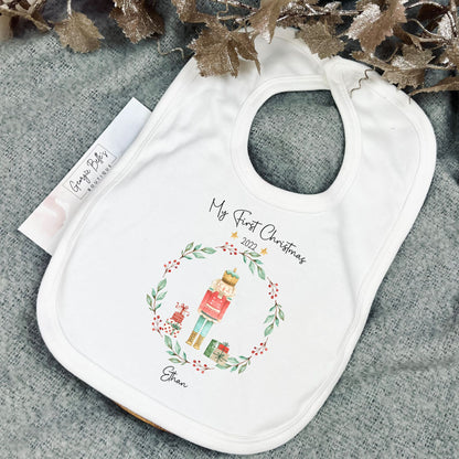 My 1st Christmas Bib - Soilder Nutcracker Design