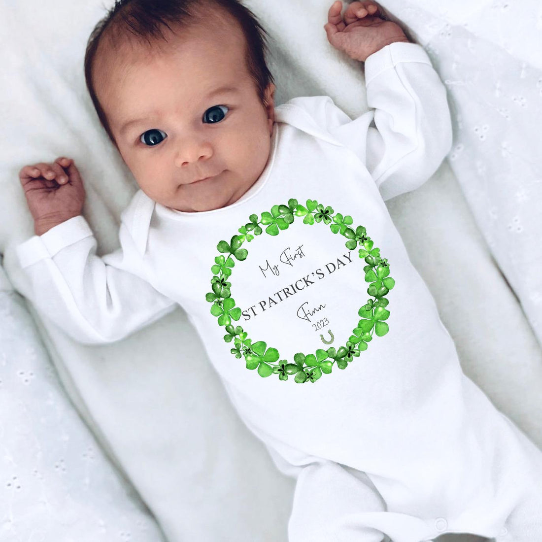 St. Patrick’s Day Personalised Vest / Babygrow / Sleepsuit