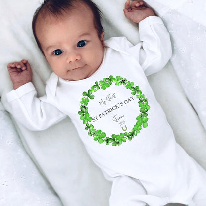 St. Patrick’s Day Personalised Vest / Babygrow / Sleepsuit