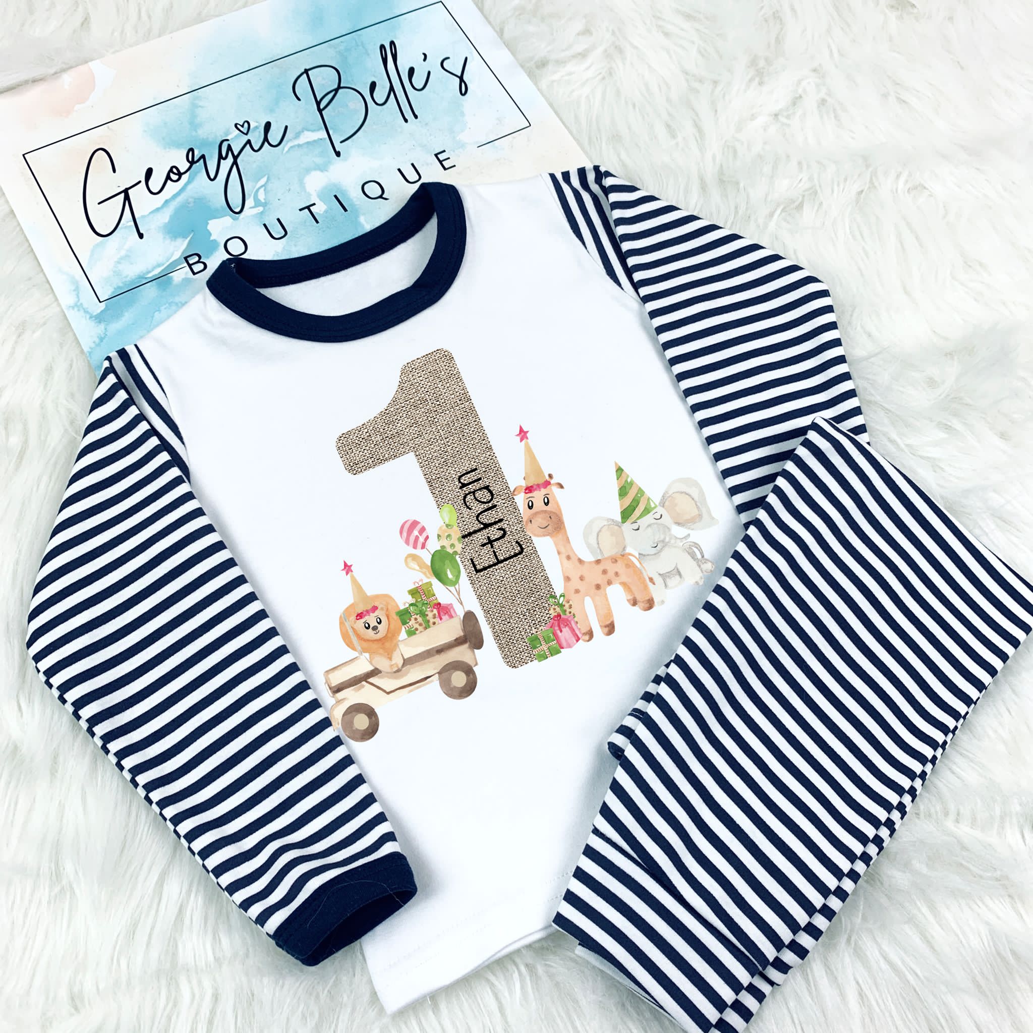 Personalised Birthday Pyjamas - Animal Party Design