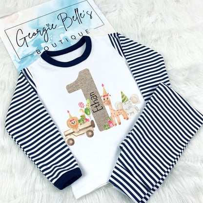 Personalised Birthday Pyjamas - Animal Party Design