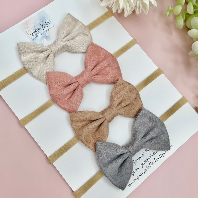Set of 4 headbands in neutral tones