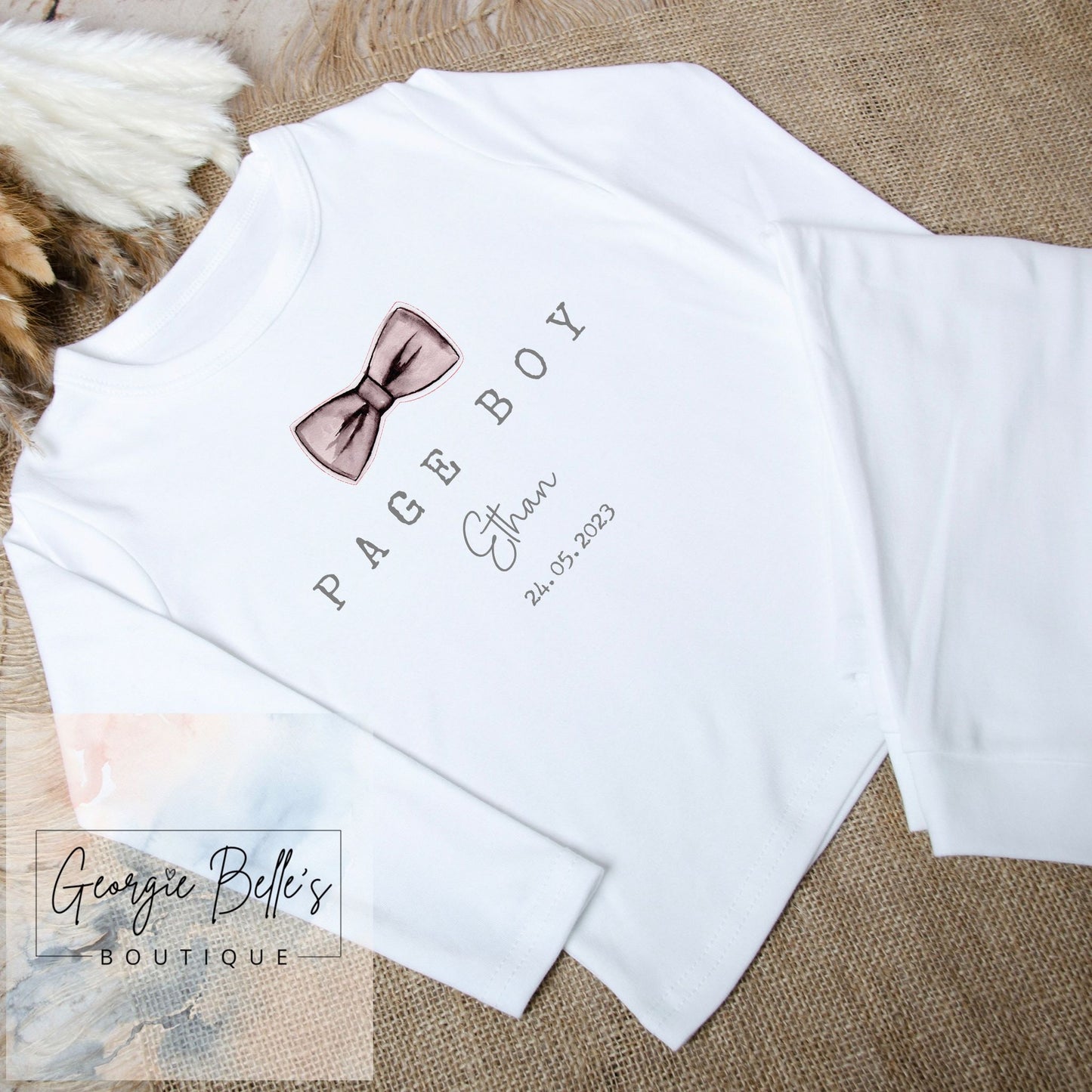 Personalised Page Boy Pyjamas - Bow Tie Design