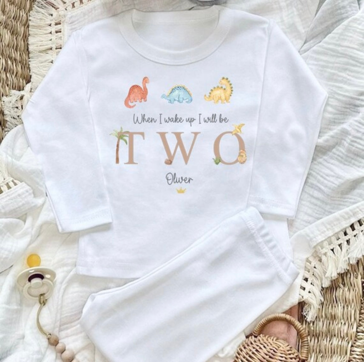 Personalised Birthday Pyjamas -  Dinosaur Design