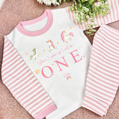Unicorn Personalised Birthday Pyjamas