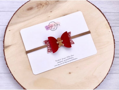 Christmas Gingerbread Hair Bow