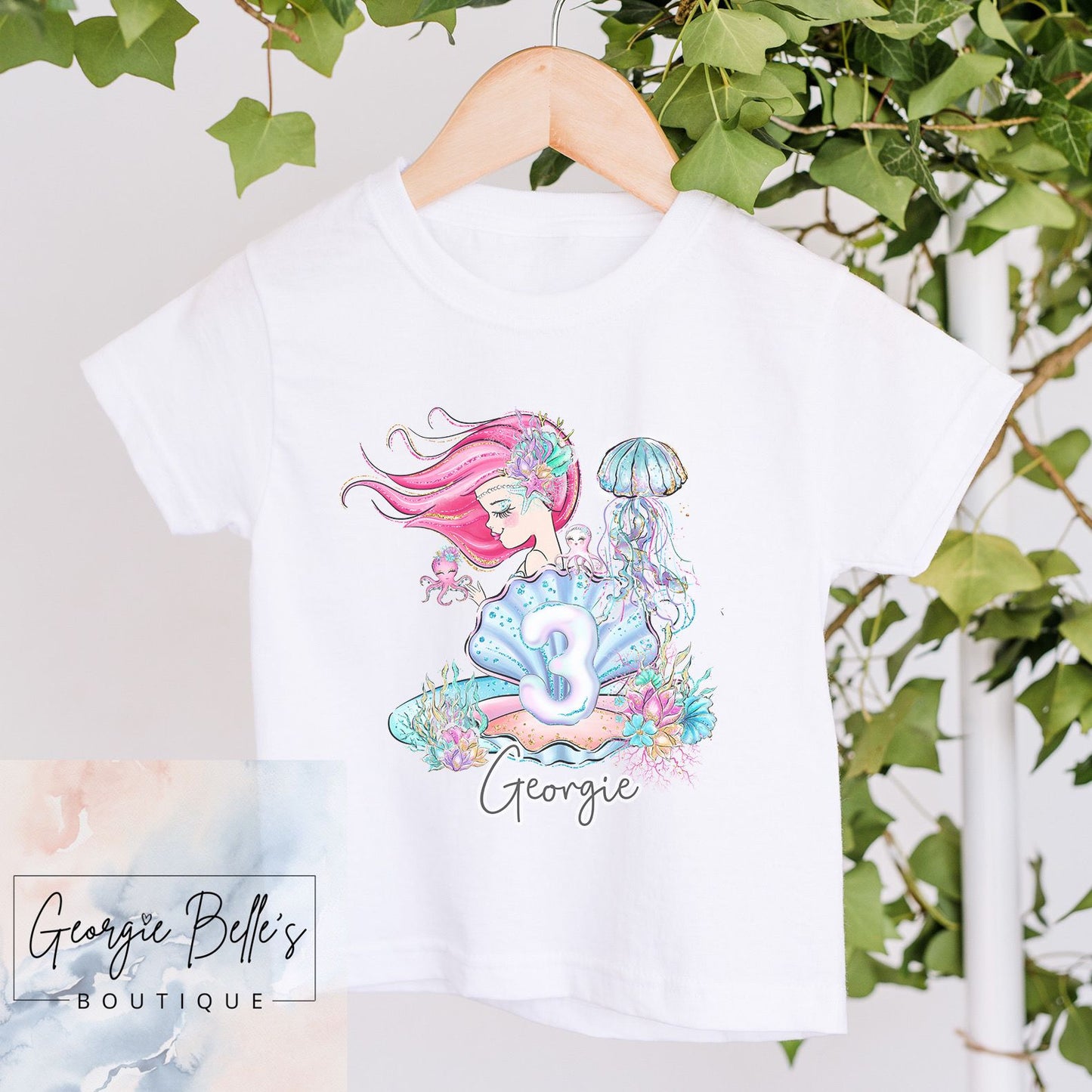 Birthday T-Shirt - Mermaid Design
