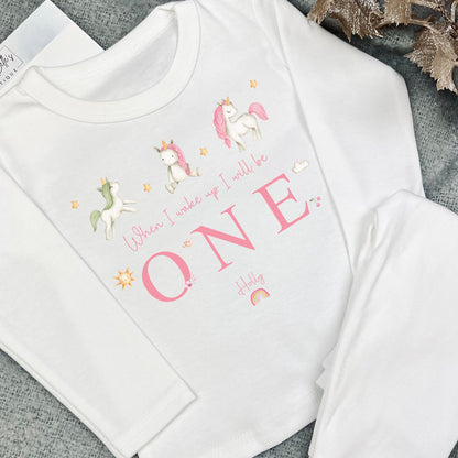 Unicorn Personalised Birthday Pyjamas