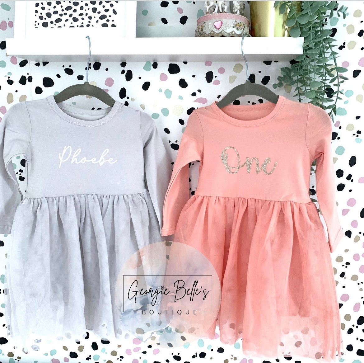 Personalised TuTu Dress in Dusty Pink