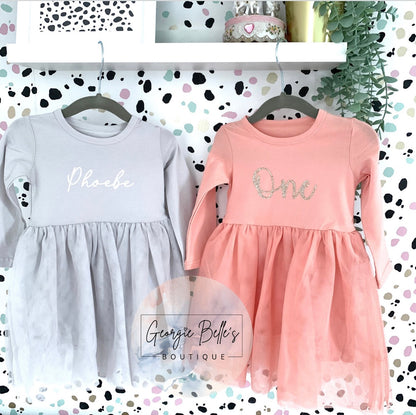 Personalised TuTu Dress in Dusty Pink