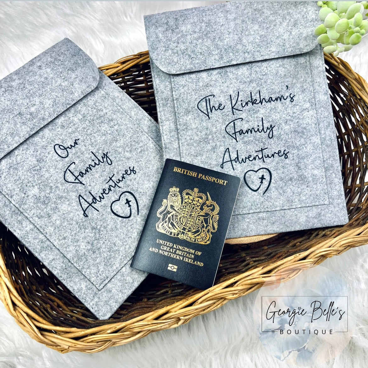 Personalised Family Travel Wallet / Passport Holder