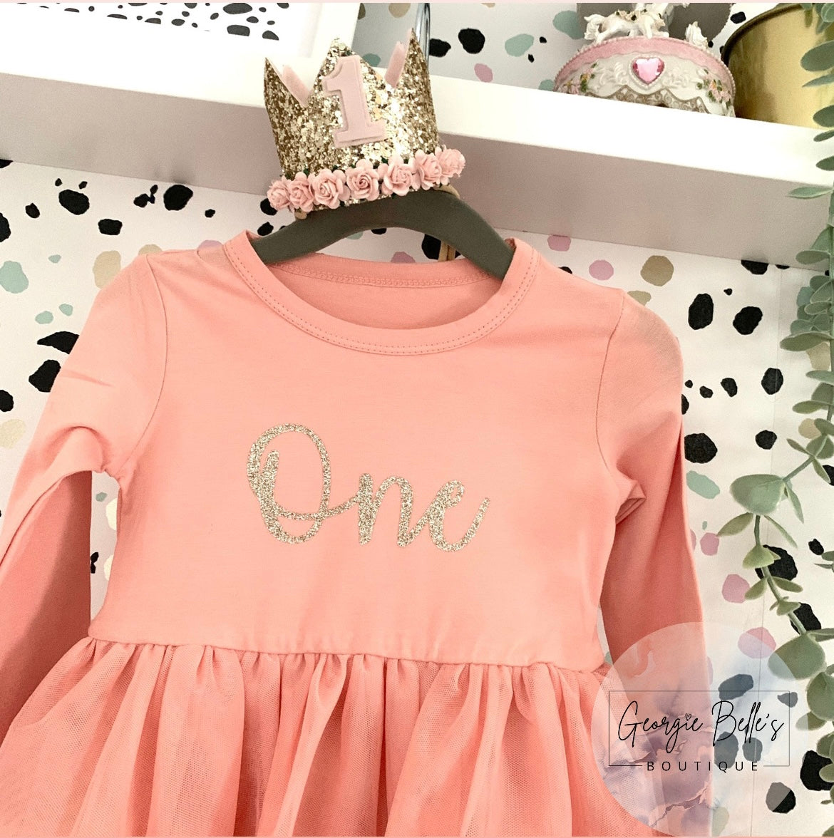 Personalised TuTu Dress in Dusty Pink